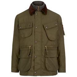 Hackett London Cadwell Wax Jacket, Olive